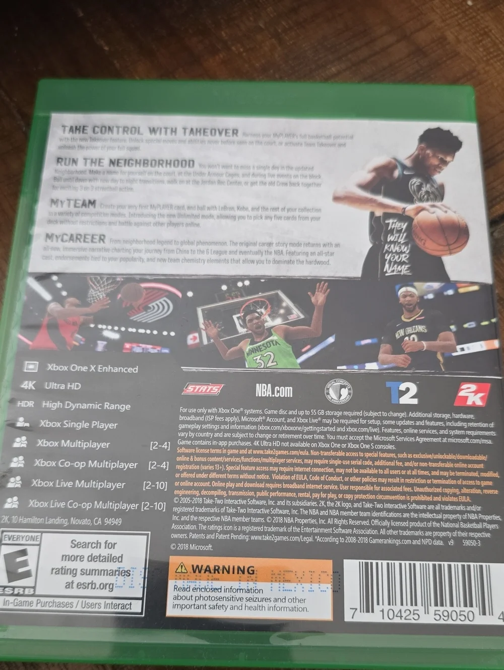 NBA 2K19 Game - Giannis Antetokounmpo Xbox One